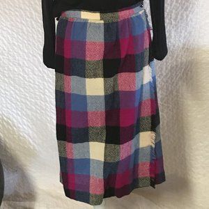 Vintage Wrap Plaid Skirt by Schrader Sport